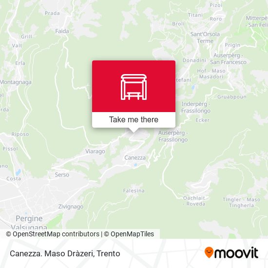 Canezza. Maso Dràzeri map