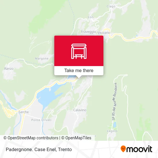 Padergnone. Case Enel map