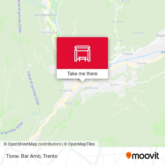 Tione. Bar Arnò map