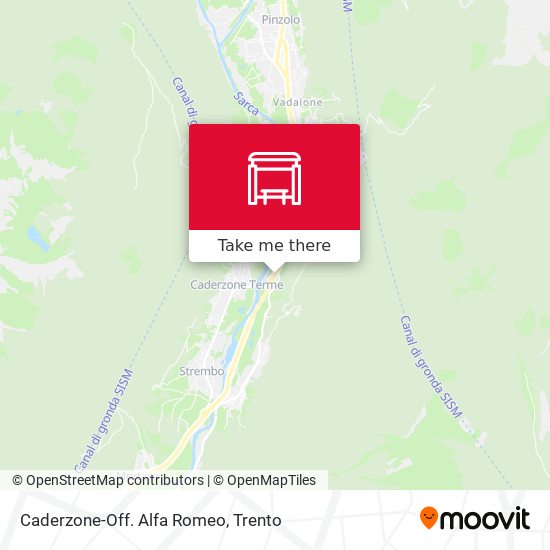 Caderzone-Off. Alfa Romeo map