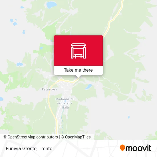 Grostè Cable Car map