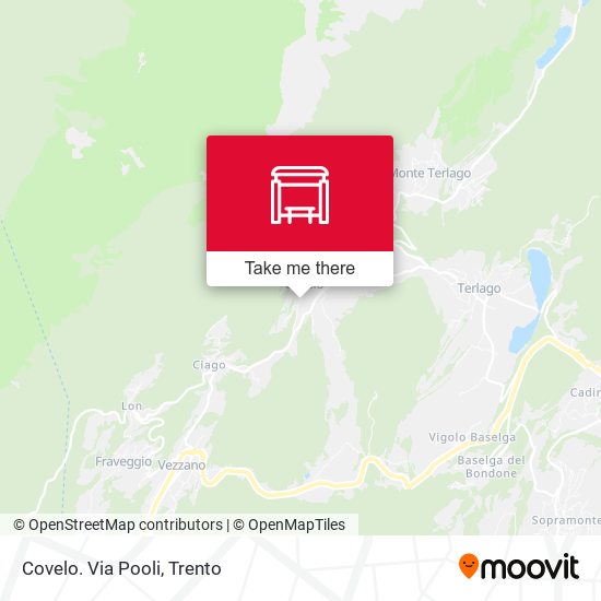 Covelo. Via Pooli map
