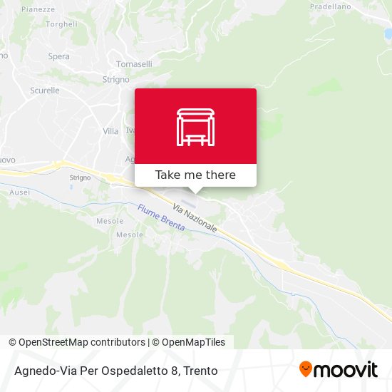 Agnedo-Via Per Ospedaletto 8 map