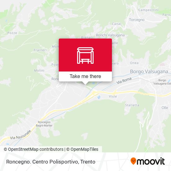 Roncegno. Centro Polisportivo map