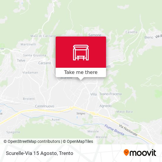 Scurelle-Via 15 Agosto map