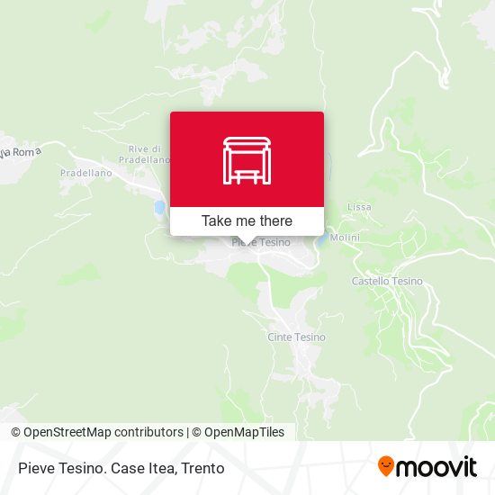 Pieve Tesino. Case Itea map