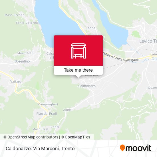 Caldonazzo. Via Marconi map
