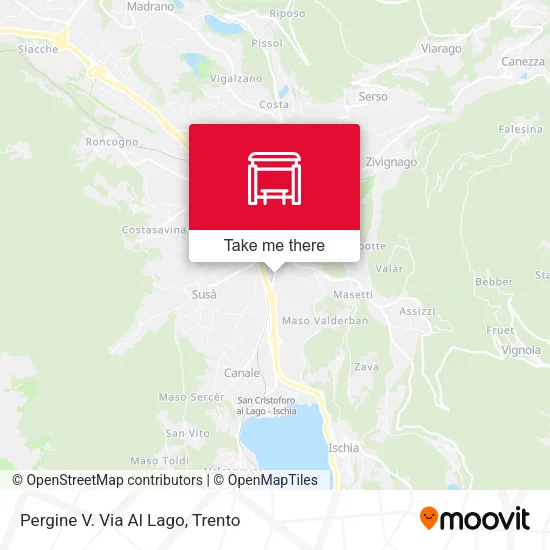 Pergine V. Via Al Lago map