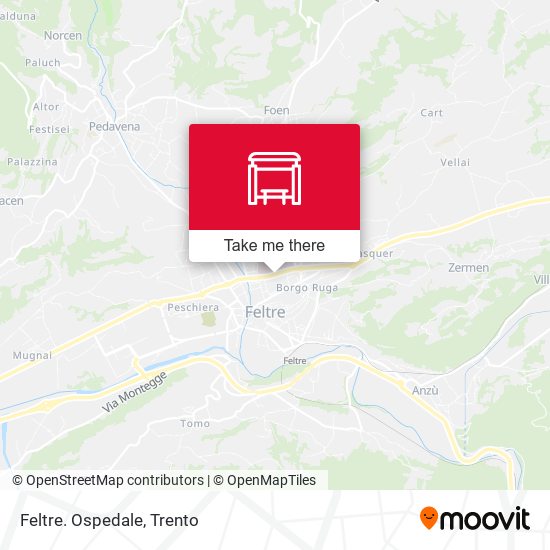 Feltre. Ospedale map