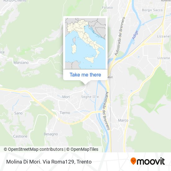 Molina Di Mori. Via Roma129 map