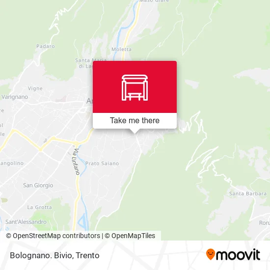 Bolognano. Bivio map