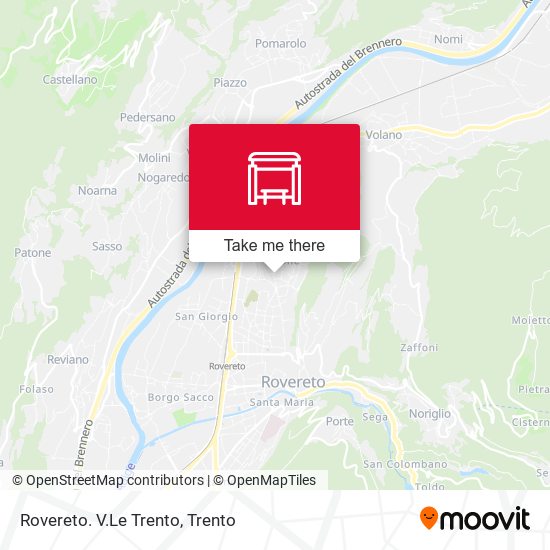 Rovereto. V.Le Trento map