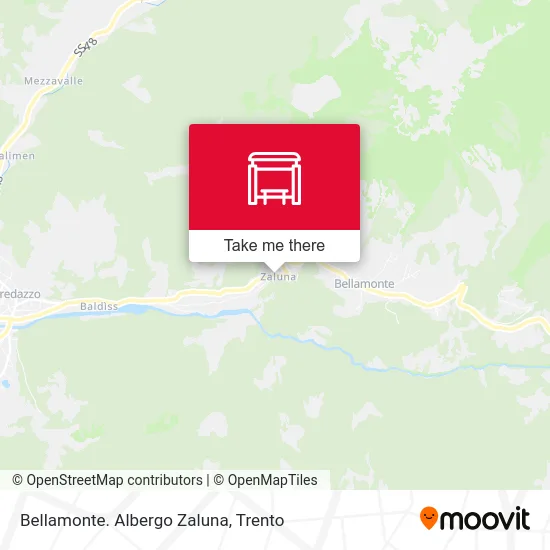 Bellamonte. Zaluna Hotel map
