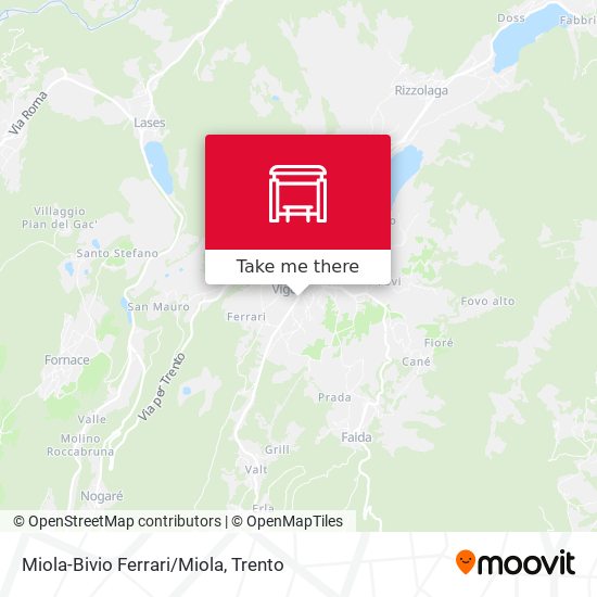 Miola-Bivio Ferrari/Miola map