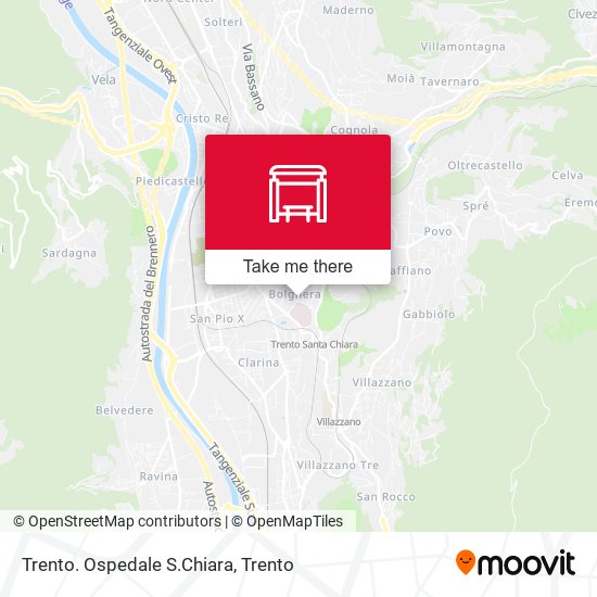 Trento. Ospedale S.Chiara map