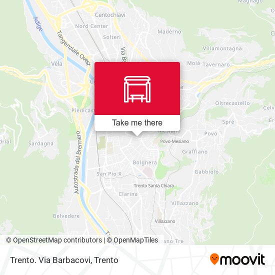 Trento. Via Barbacovi map