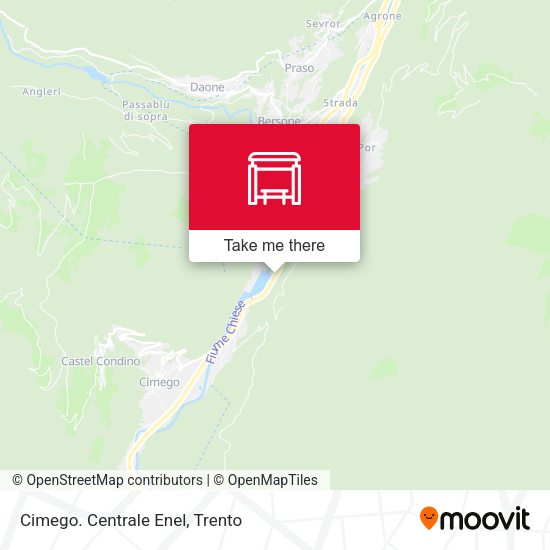 Cimego. Centrale Enel map
