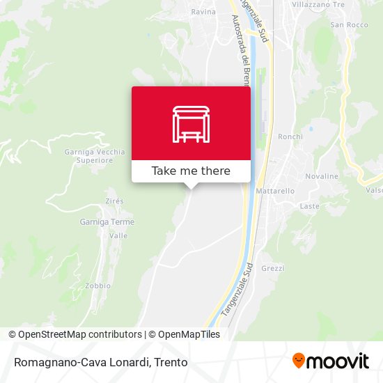 Romagnano-Cava Lonardi map