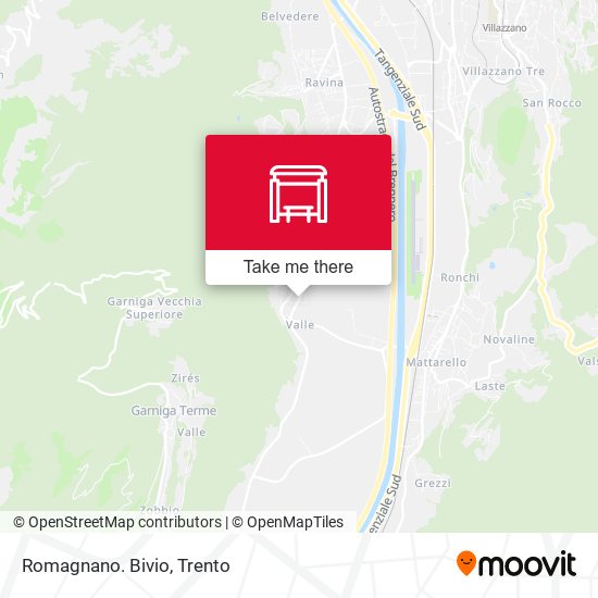 Romagnano. Bivio map