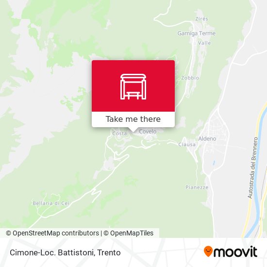 Cimone-Loc. Battistoni map
