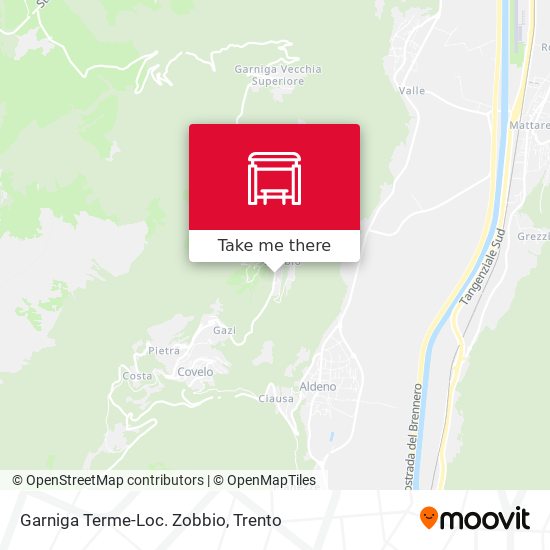 Garniga Terme-Loc. Zobbio map