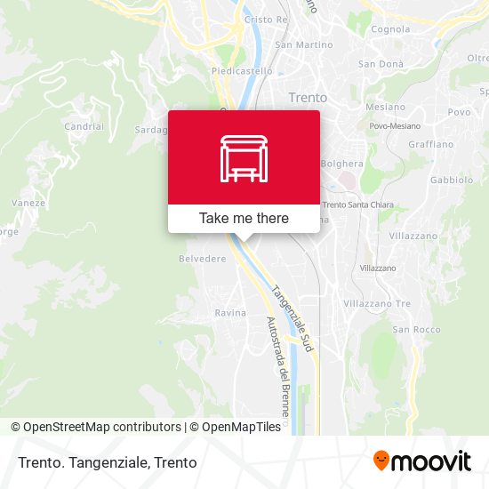 Trento. Tangenziale map