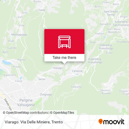 Viarago. Via Delle Miniere map