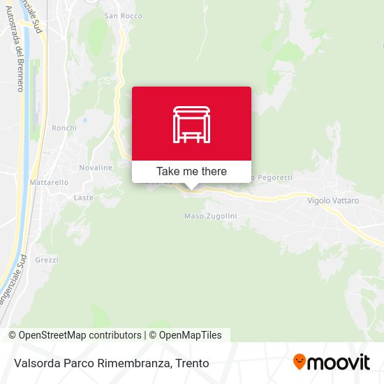 Valsorda Parco Rimembranza map