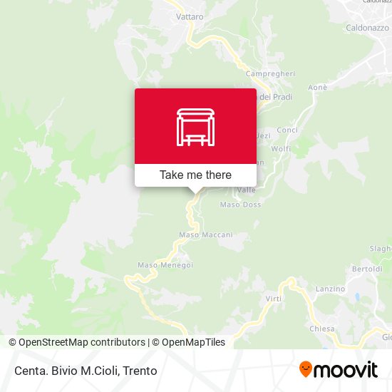Centa. Bivio M.Cioli map