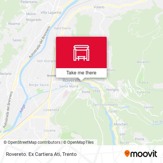 Rovereto. Ex Cartiera Ati map