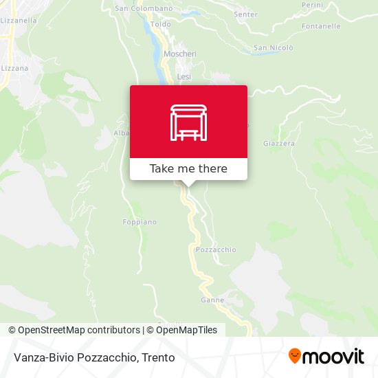 Vanza-Bivio Pozzacchio map