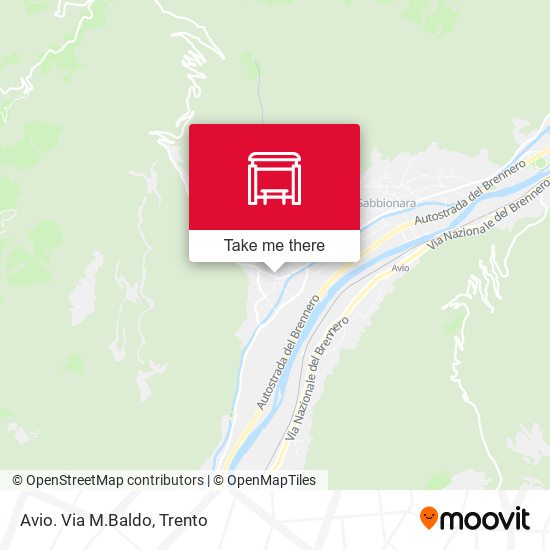 Avio. Via M.Baldo map