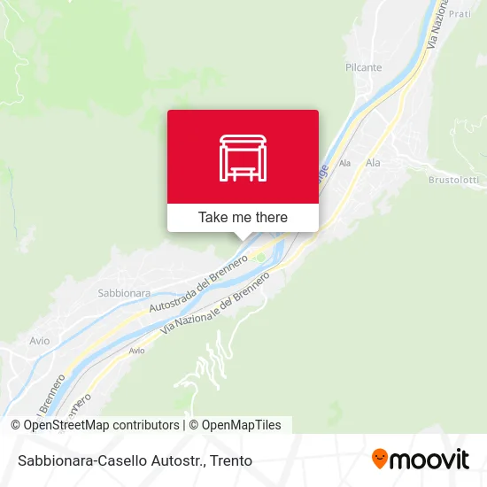 Sabbionara-Highway Toll map