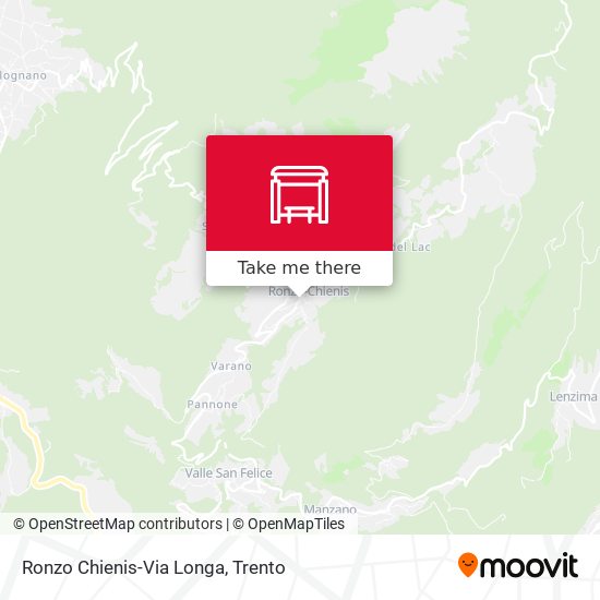 Ronzo Chienis-Via Longa map