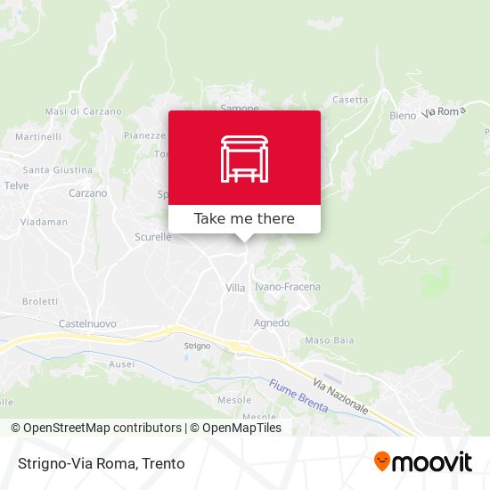Strigno-Via Roma map