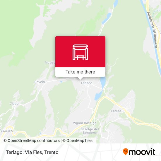 Terlago. Via Fies map