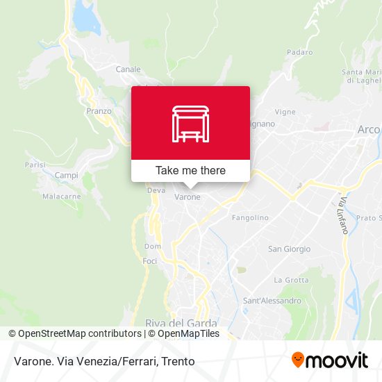 Varone. Via Venezia/Ferrari map