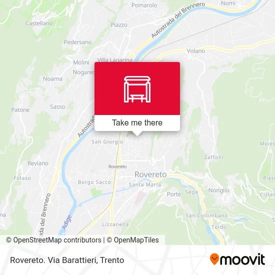 Rovereto, Barattieri Street map