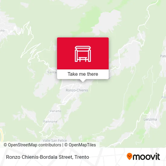 Ronzo Chienis-Bordala Street map