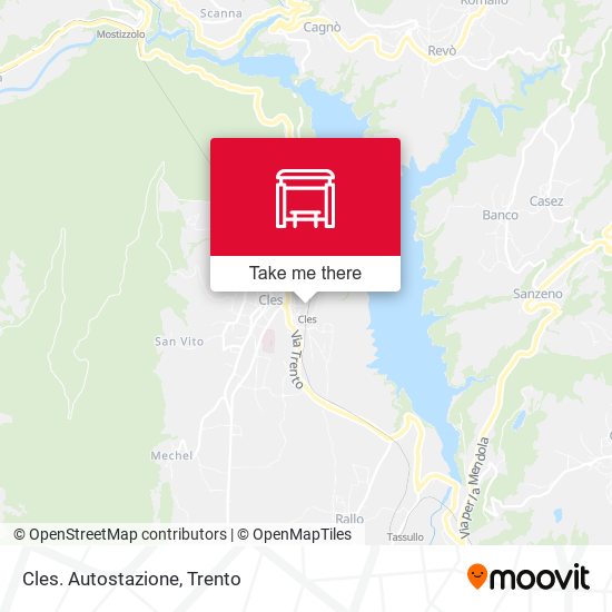 Cles. Autostazione map