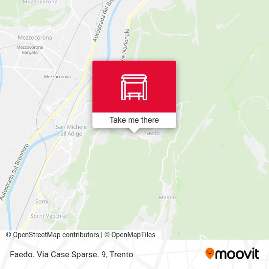 Faedo, Scattered Houses 9 map