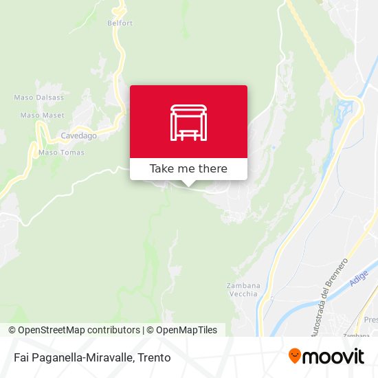 Fai Paganella-Miravalle map