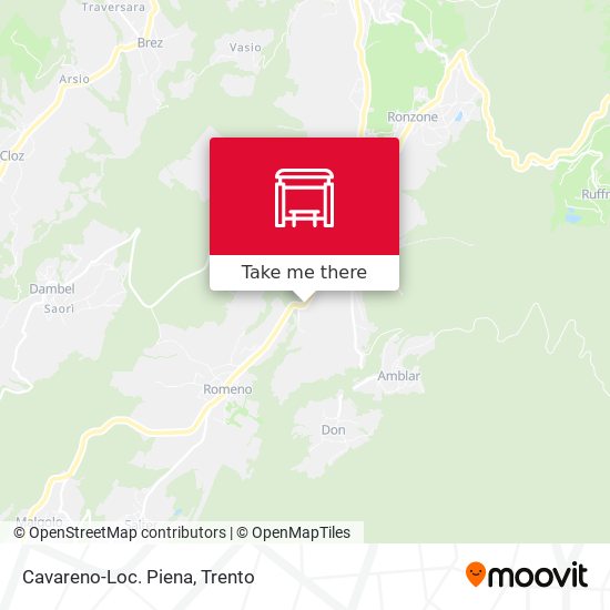 Cavareno-Loc. Piena map