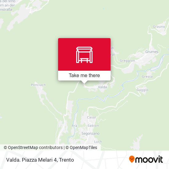 Valda. Piazza Melari 4 map