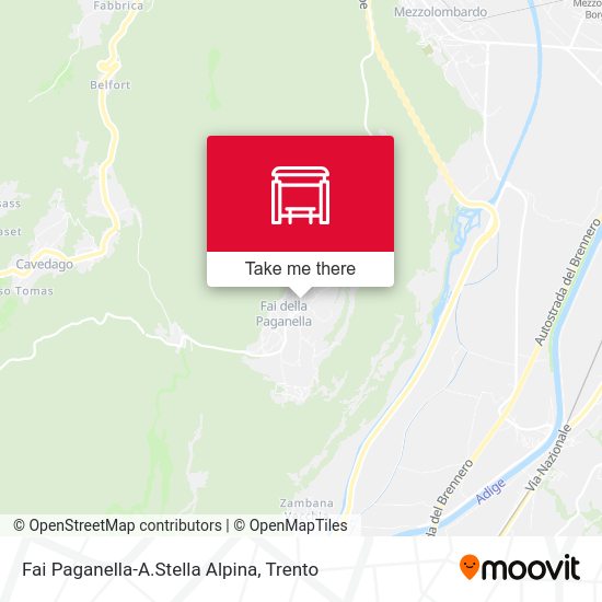 Fai Paganella-A.Stella Alpina map