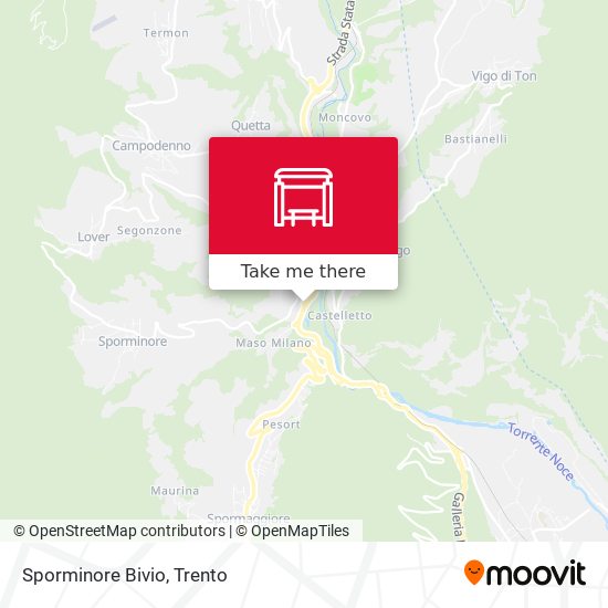 Sporminore Bivio map