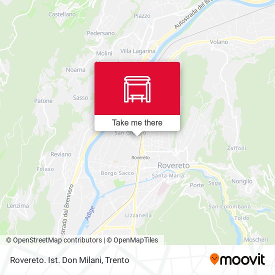 Rovereto. Ist. Don Milani map