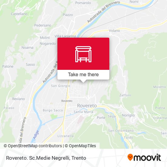 Rovereto. Sc.Medie Negrelli map