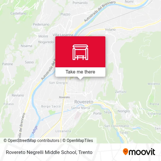Rovereto Negrelli Middle School map