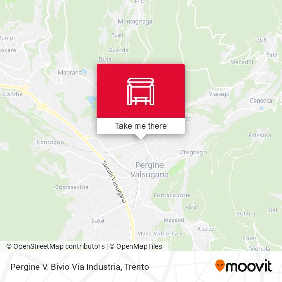 Pergine V. Bivio Via Industria map